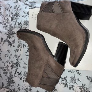 Brown high heel boots